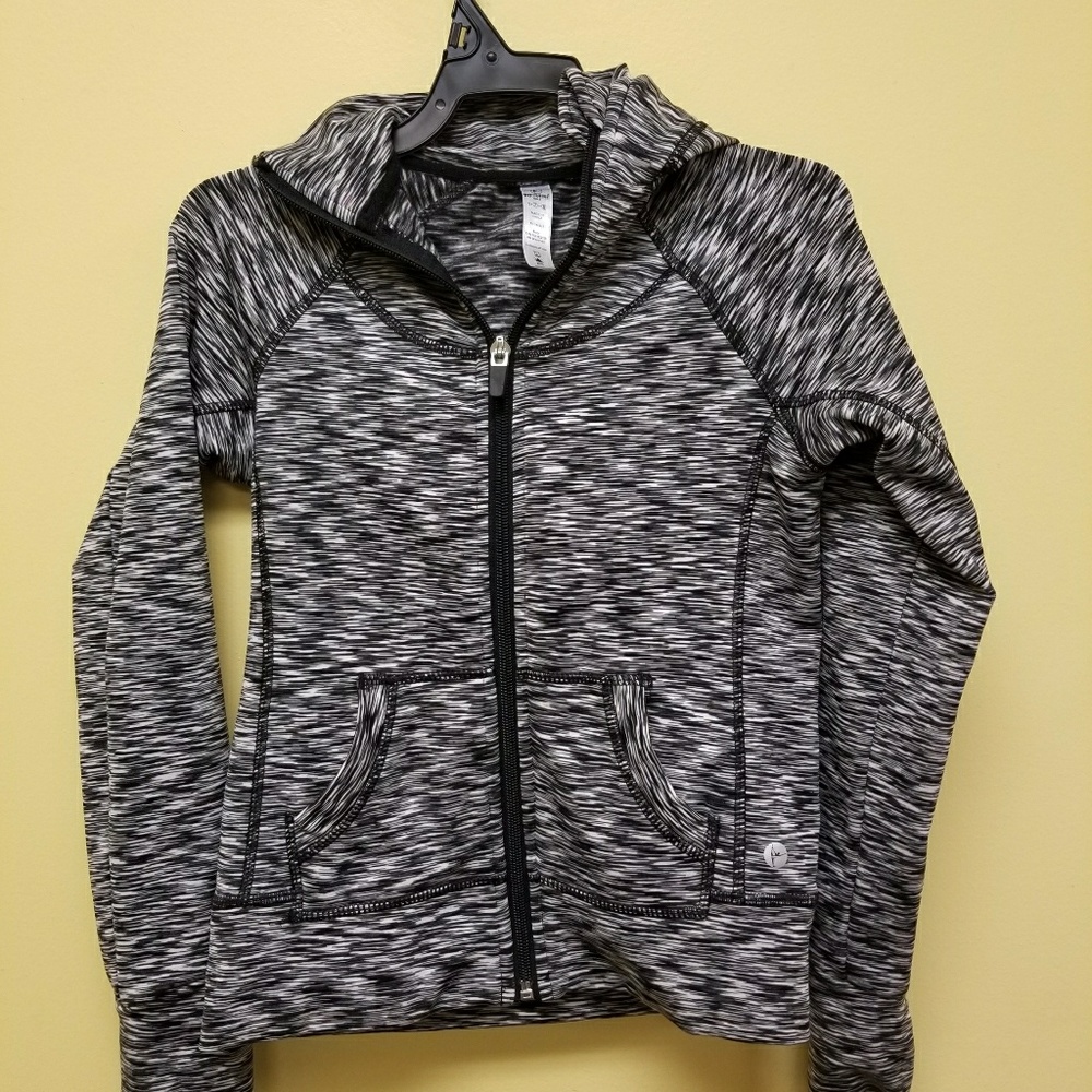 90 degrees girls spacedye thumb hoodie YS B120